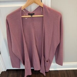 Waffle Knit Open Cardigan